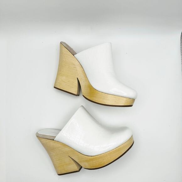 RACHEL COMEY TOMAN CLOG - WHITE Embossed leather mules size 6 - Picture 6 of 10